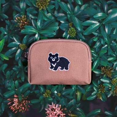 一帆布包｜臺灣動物系列 帆布刺繡零錢包 台灣黑熊