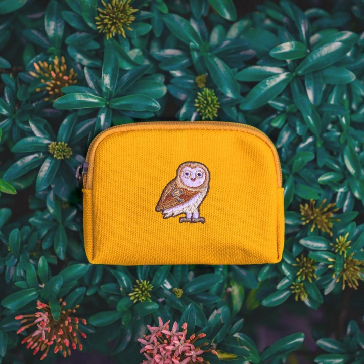 一帆布包｜臺灣動物系列 帆布刺繡零錢包 草鴞