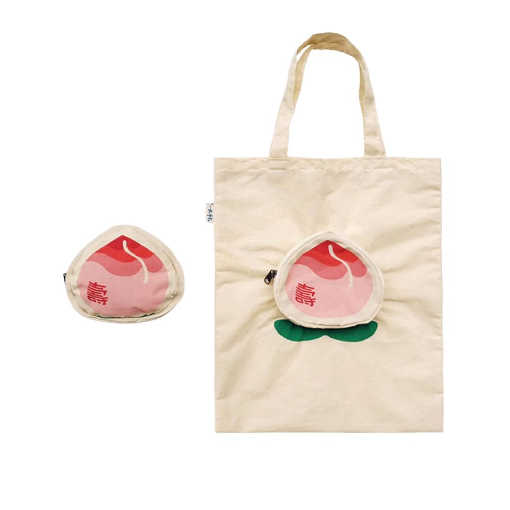 一帆布包 一帆布包｜臺灣飽包系列 帆布可收納提袋 壽桃