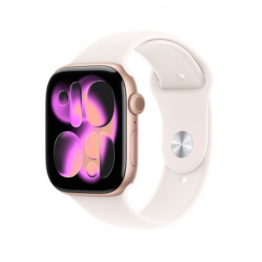 AppleApple Apple Watch S11 GPS 46mm 玫瑰金色鋁金屬錶殼/淡胭粉色運動錶帶