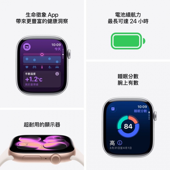 Apple Watch S11?GPS?46mm?Rose Gold Alu / Light Blush Sport Band (S/M)Apple Watch S11 GPS 46mm 玫瑰金色鋁金屬錶殼/淡胭粉色運動錶帶S/M