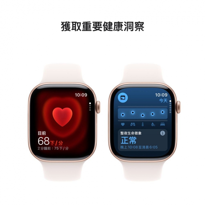Apple Watch S11?GPS?46mm?Rose Gold Alu / Light Blush Sport Band (S/M)Apple Watch S11 GPS 46mm 玫瑰金色鋁金屬錶殼/淡胭粉色運動錶帶S/M