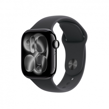 AppleApple Apple Watch S11 GPS 42mm 曜石黑色鋁金屬錶殼/黑色運動錶帶