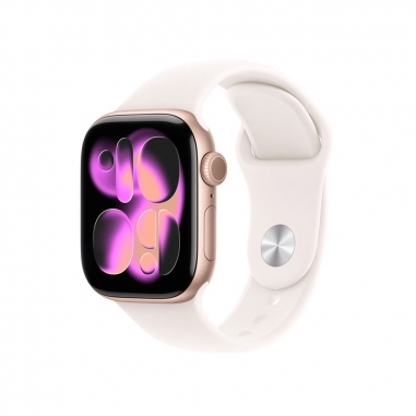 AppleApple Apple Watch S11 GPS 42mm 玫瑰金色鋁金屬錶殼/淡胭粉色運動錶帶