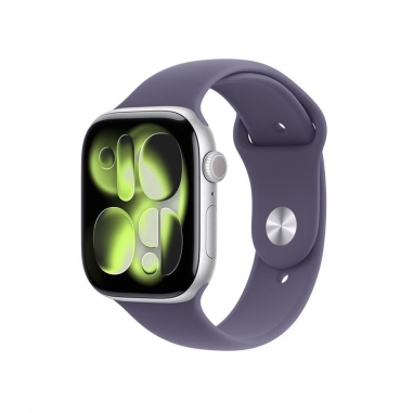 AppleApple Apple Watch S11 GPS 46mm 銀色鋁金屬錶殼/霧紫色運動錶帶