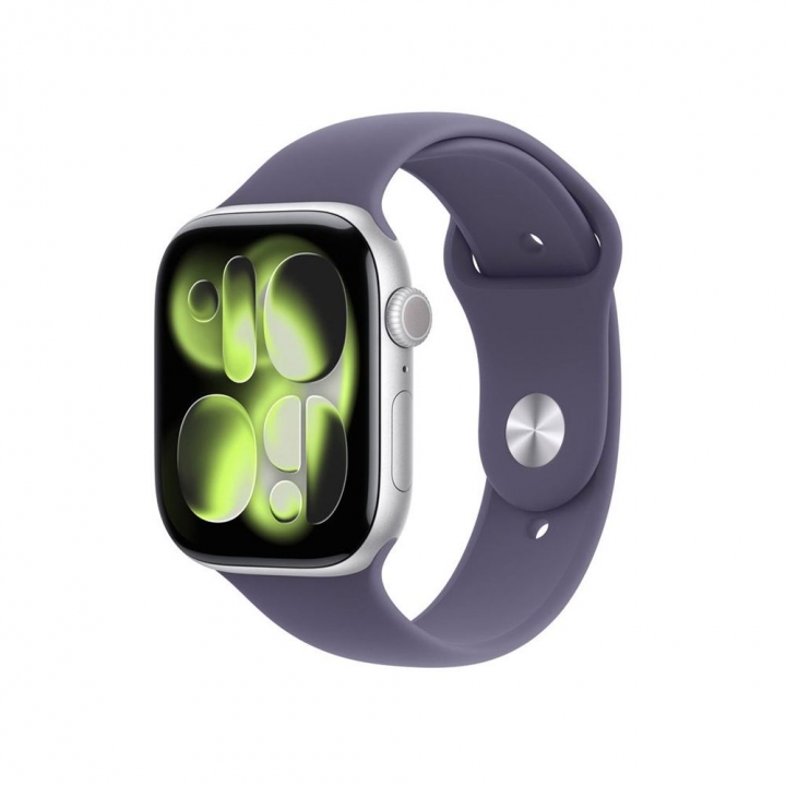 Apple Watch S11?GPS?46mm?Silver Alu / Purple Fog Sport Band (S/M)Apple Watch S11 GPS 46mm 銀色鋁金屬錶殼/霧紫色運動錶帶S/M