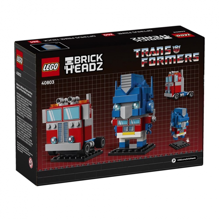 LEGO 40803 Optimus Prime Robot & VehicleLEGO 樂高 40803 BrickHeadz Optimus Prime Robot & Vehicle 柯博文機器人車輛