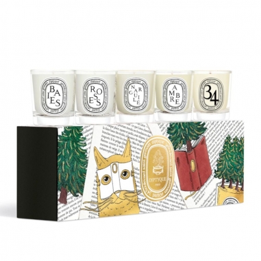 diptyquediptyque 《聖誕限定》節日限量版迷你蠟燭(5款) - 禮盒套裝