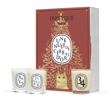 diptyquediptyque 《聖誕限定》驚喜套裝:3款迷你蠟燭 - 節日限量版