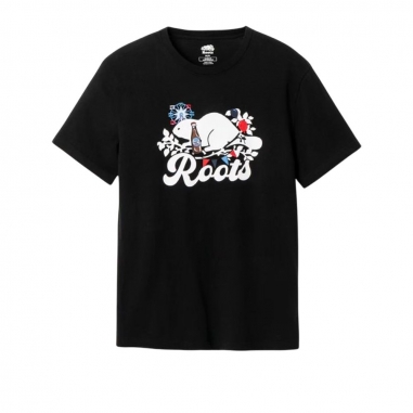 RootsRoots Roots男裝-CARNIVAL BEAVER 短袖上衣