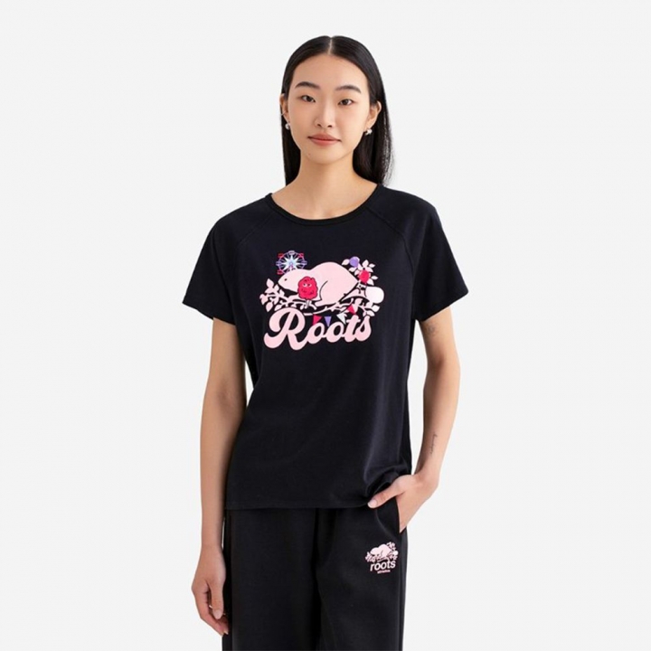 CARNIVAL BEAVER T-SHIRTRoots女裝- CARNIVAL BEAVER 短袖上衣