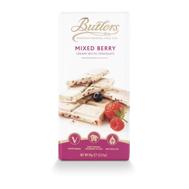 BUTLERS WHITE CHOCOLATE BAR WITH MIXED BERRIESButlers 綜合野莓白巧克力磚