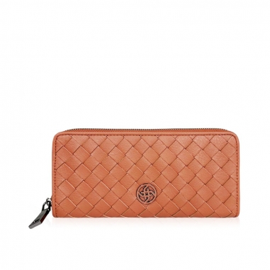 borsalini寶莎禮妮 BORSALINI 編織拉鍊M長夾