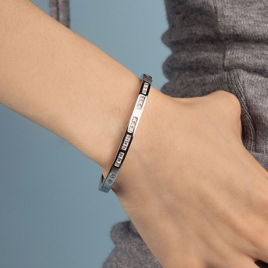 MORSE CODE BANGLE MTOI MOI莫斯密碼金手環M