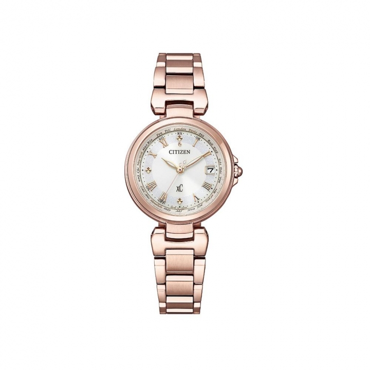 CITIZEN xC Women s Watch 28MM-EC1037-69ACITIZEN  xC系列 24城市萬年曆電波女錶-白