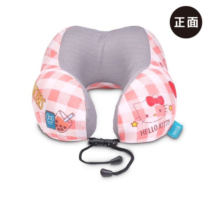 Sanrio 三麗鷗 HELLO KITTY頸枕 格紋紅