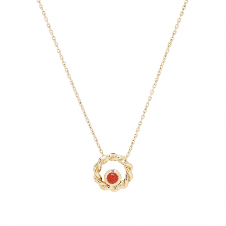 每日好運計畫_扭扭花圈純銀項鍊