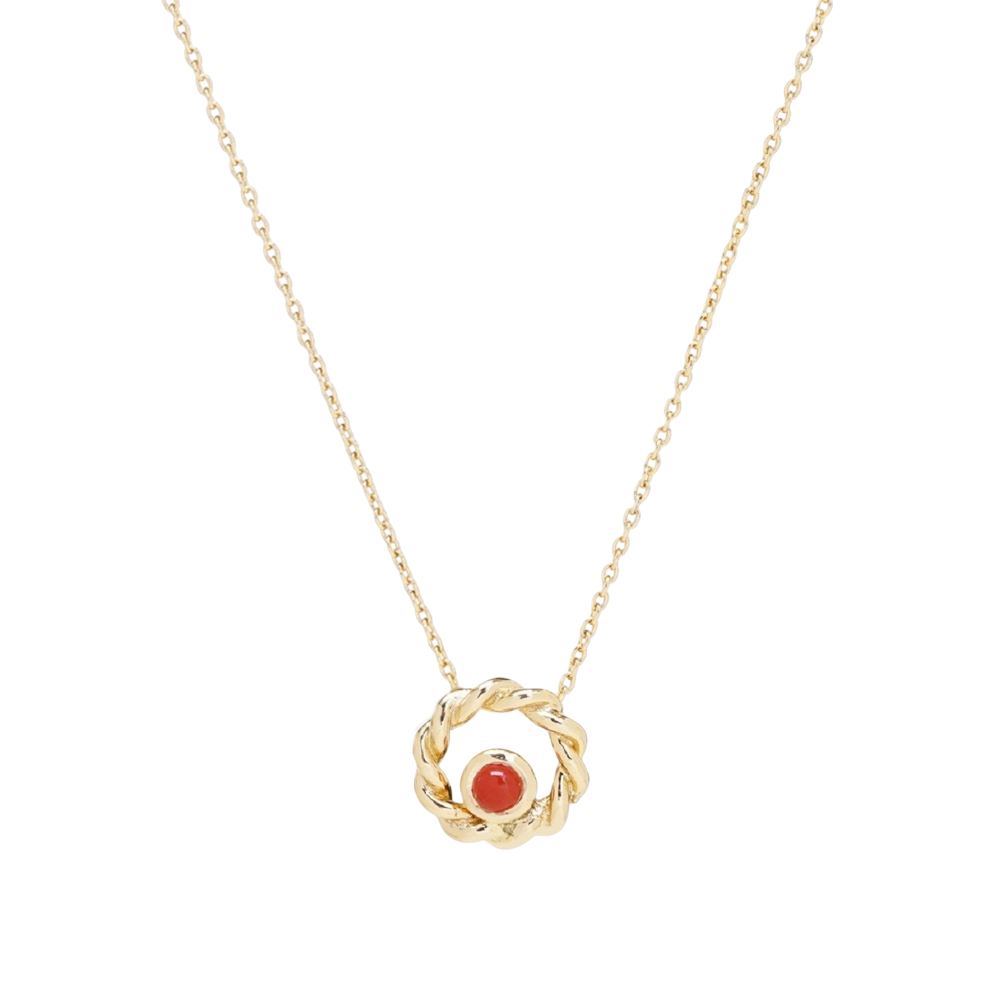 Power Crystal 每日好運計畫_扭扭花圈純銀項鍊