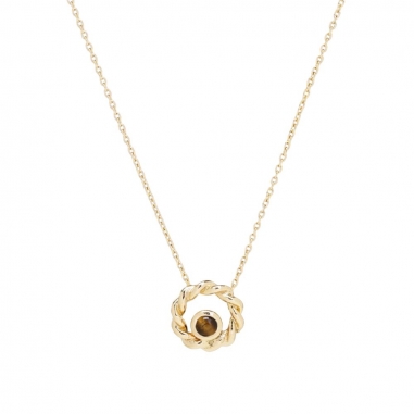 Ever Rich Jewelry昇恆昌珠寶 每日好運計畫_扭扭花圈純銀項鍊