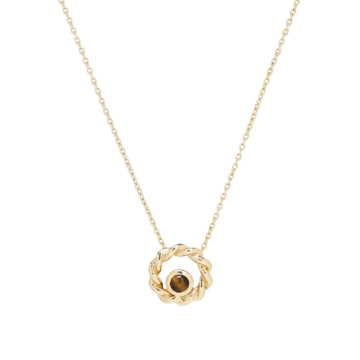 每日好運計畫_扭扭花圈純銀項鍊