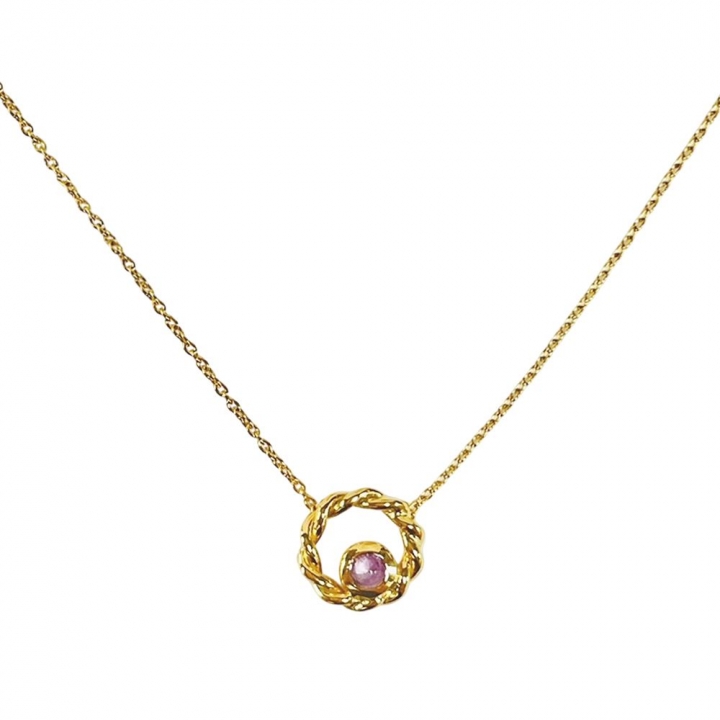 每日好運計畫_扭扭花圈純銀項鍊