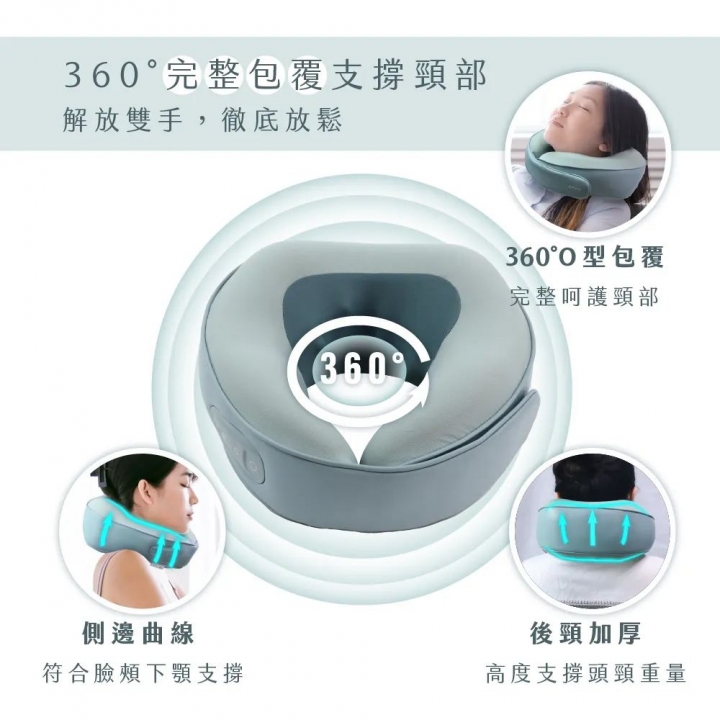  KINYO｜Q彈電動按摩頸枕 IAM-2703【廠商直寄】