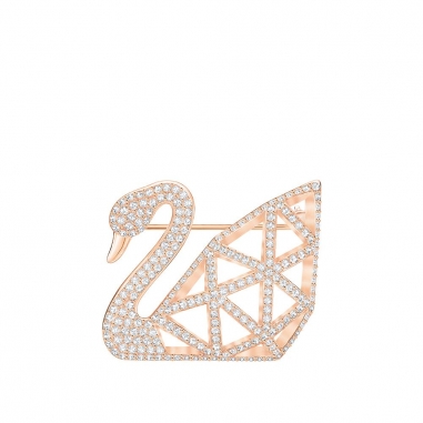 Swarovski施華洛世奇 FACET SWAN 胸針