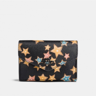 Coach蔻馳(精品) 星光印花塗層帆布信封式卡夾