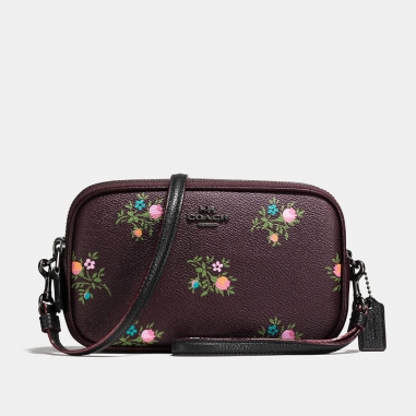 Coach蔻馳(精品) 印花塗層帆布小斜背手袋