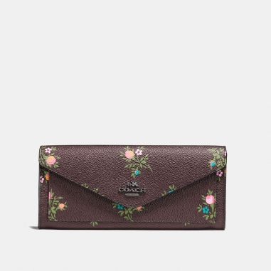Coach蔻馳(精品) 印花塗層帆布信封式長夾