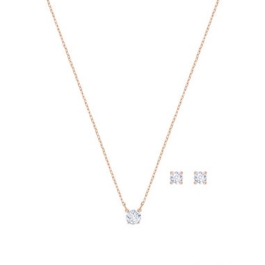 Swarovski施華洛世奇 ATTRACT:SET RND CZWH/ROS套裝