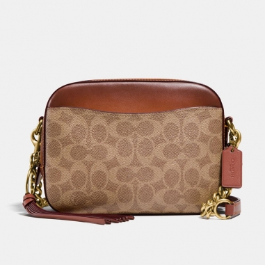 Coach蔻馳(精品) CAMERA經典塗層帆布斜背包