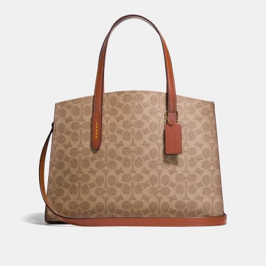 Coach蔻馳(精品) CHARLIE經典塗層帆布手袋