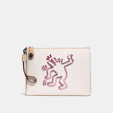 Coach蔻馳(精品) COACH X KEITH HARING 30轉扣手腕包