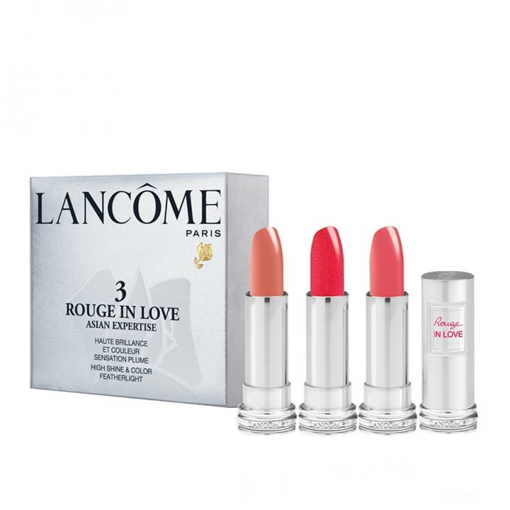 LANCOME蘭蔻 愛戀亮色唇膏三支裝套組