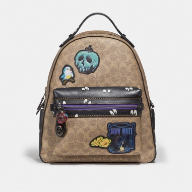Coach蔻馳(精品) DISNEY X COACH CAMPUS經典塗層帆布拼貼後背包