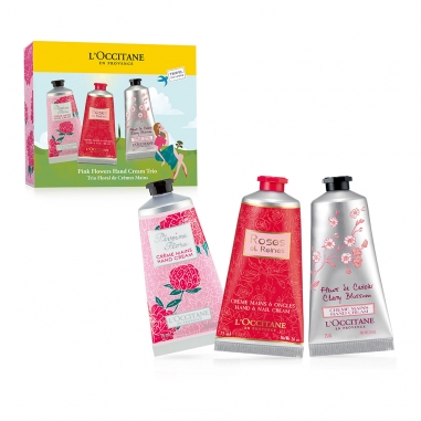 L'Occitane歐舒丹 粉嫩迷人花香潤手霜三支裝