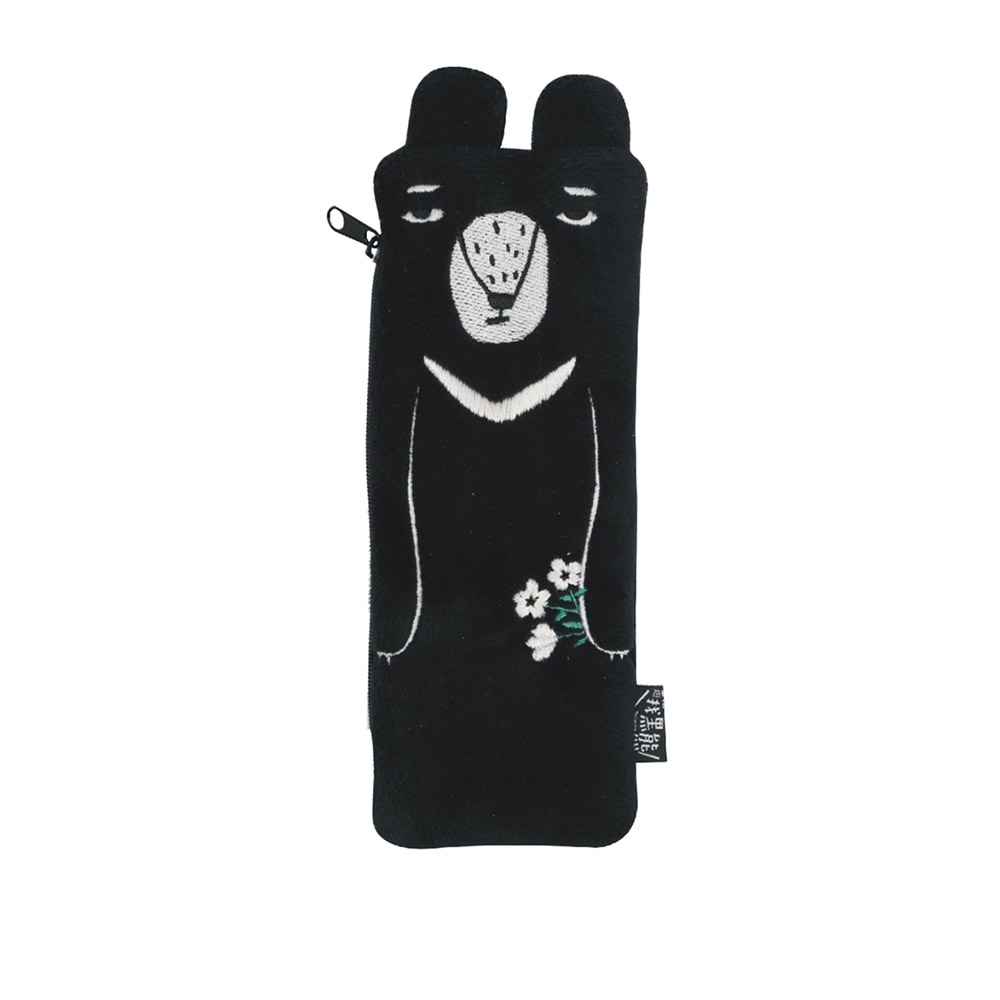 Jean Cultural 知音文創｜黑熊短毛小袋 長型黑熊