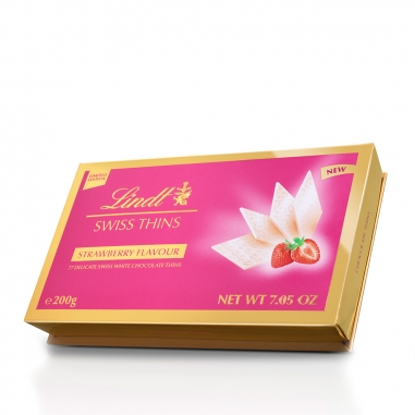 Lindt瑞士蓮 草莓白巧克力薄片