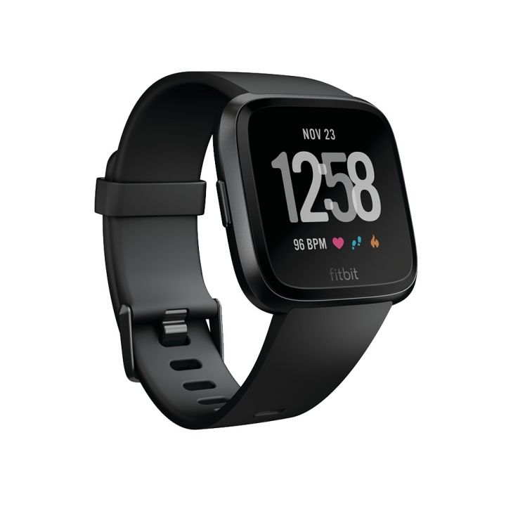 FitbitFitbit Fitbit Versa黑色鋁製錶框-黑色錶帶