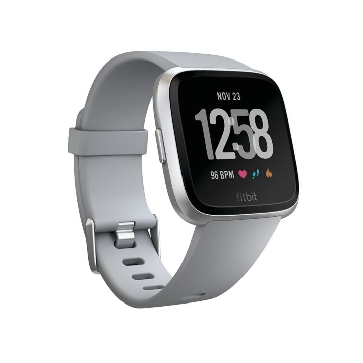 FitbitFitbit Fitbit Versa銀色鋁製錶框-灰色錶帶