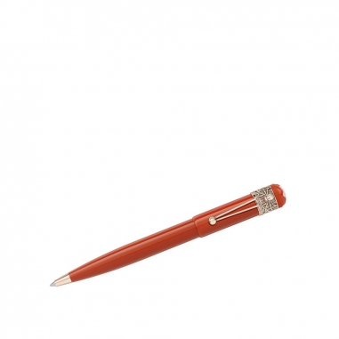 Montblanc萬寶龍(精品) 傳承系列紅與黑變形蜘蛛珊瑚色原子筆