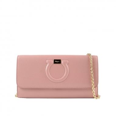 Salvatore Ferragamo費拉格慕 GANCINI鍊帶長夾