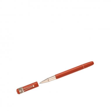 Montblanc萬寶龍(精品) 傳承系列紅與黑變形蜘蛛特別版珊瑚色鋼珠筆