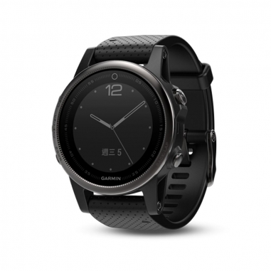 Garmin台灣國際航電 fenix 5S輕量美型款-藍寶石時尚黑