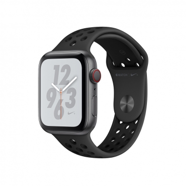 AppleApple Apple Watch Series4 Nike+ 太空灰色鋁金屬錶殼-灰配黑色44mm(GPS+行動網路)