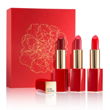 ESTEE LAUDER雅詩蘭黛 《新年限定》Pure Color Envy絕對慾望奢華潤唇膏-嫣紅特惠組