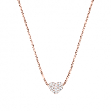 AGATHA璦嘉莎 Cubic Heart玫瑰金項鍊