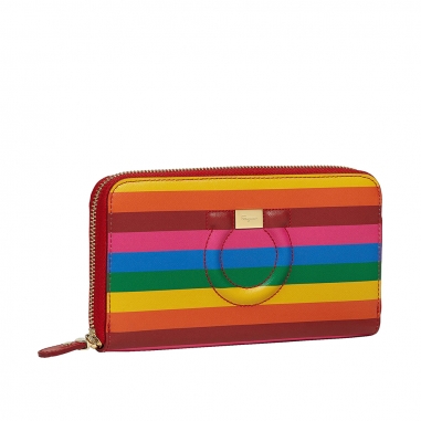 Salvatore Ferragamo費拉格慕 GANCIO CITY RAINBOW長夾