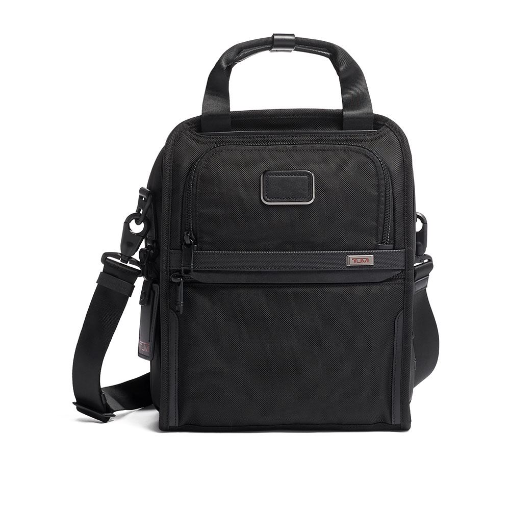 TUMI Alpha 3男士中號斜背包/ 商務休閒可擴展旅行托特包/單肩包